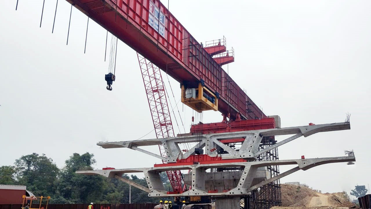 Компания MEIL осуществила подъем секции крупнейшего моста в Азии