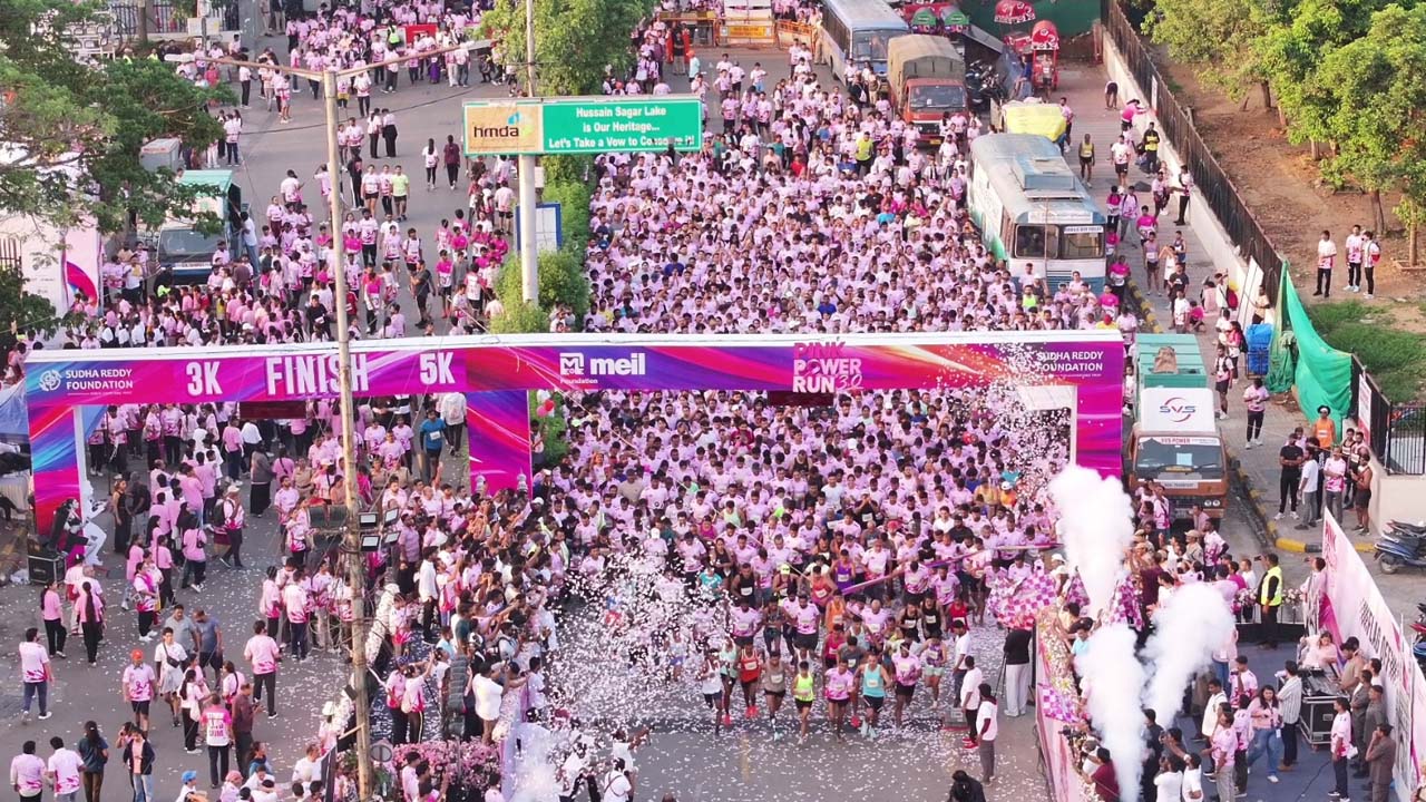 35,000 Unite in Hyderabad for Pink Power Run 3.0